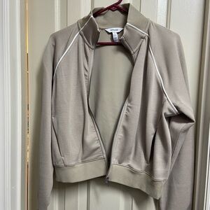 SPANX Women's Beige Bomber Jacket